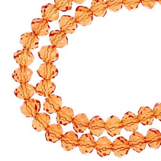 Picture of Crystal Lane 8x10mm Transparent Amber Rondelle, 2 Strand 7" Strands