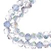 Picture of Crystal Lane 8x10mm Transparent Rose Green Luster Rondelle, 2 Strand 7" Strands
