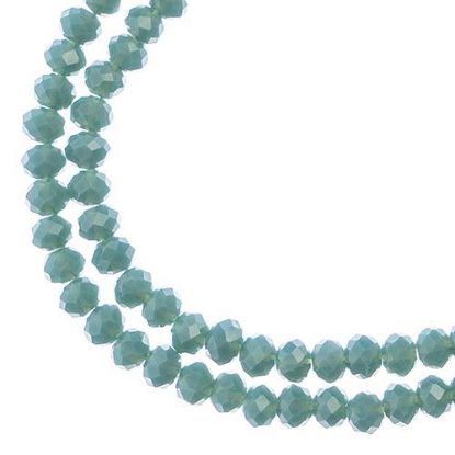 Picture of Crystal Lane 3x4mm Opaque Dark Blue Rondelle, 2 Strand 7" Strands