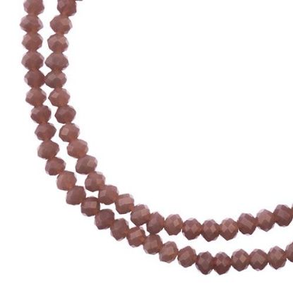 Picture of Crystal Lane 3x4mm Opaque Dark Purple Rondelle, 2 Strand 7" Strands