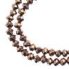 Picture of Crystal Lane 4x6mm Opaque Copper Iris Rondelle, 2 Strand 7" Strands
