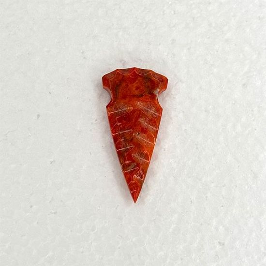 Picture of Fetish Gemstone, Apple Coral Arrowhead 1-1/2"