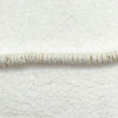 Picture of White Clam Graduated Heishi Beads, 4-9mm.