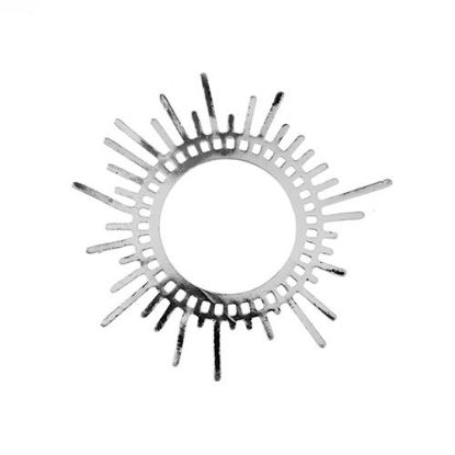 Picture of Beadwork Findings Silver Pendant Sun 42x45mm, 2 pieces.
