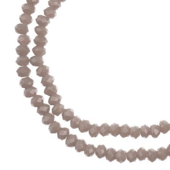 Picture of Crystal Lane 1.5x2.5mm Opaque Grey Rondelle, 2 Strand 7" Strands