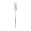 Picture of Crystal Lane 1.5x2.5mm Opaque Silver Iris Rondelle, 2 Strand 7" Strands