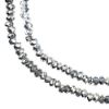 Picture of Crystal Lane 1.5x2.5mm Transparent Half Silver Iris Rondelle, 2 Strand 7" Strands