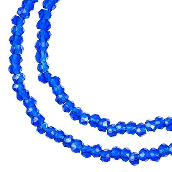 Picture of Crystal Lane 1.5x2.5mm Transparent Sapphire Aurora Borealis Rondelle, 2 Strand 7" Strands
