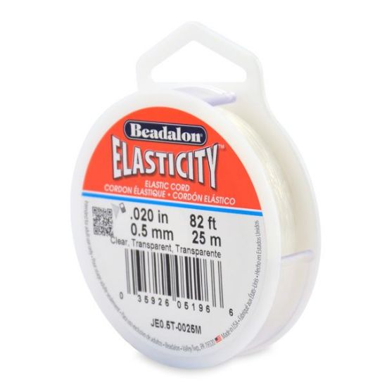 Picture of Beadalon Clear Elasticity&trade; Cord .5mm x 25 Meters