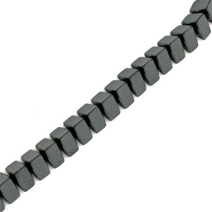 Picture of Hematine Triangle Shaped Bead 8mm 16" Strand
