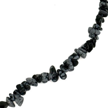 Picture of Snowflake Obsidian Bead 32" Strand