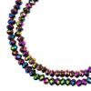 Picture of Crystal Lane 1.5x2.5mm Opaque Multi Color Iris Rondelle, 2 Strand 7" Strands