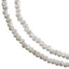 Picture of Crystal Lane 1.5x2.5mm Opaque White Aurora Borealis Rondelle, 2 Strand 7" Strands