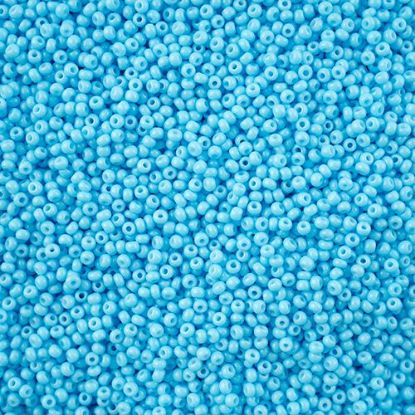 Picture of Preciosa Czech Seed Bead, 11/0 Aqua Chalk Dyed Solgel