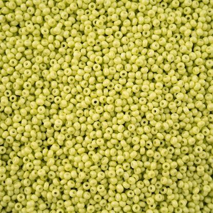 Picture of Preciosa Czech Seed Bead, 11/0 Light Green Chalk Dyed Solgel