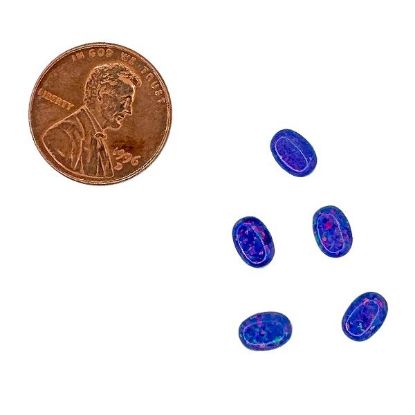 Picture of Imitation Starry Night Opal, Oval Cabochon, 5x7mm