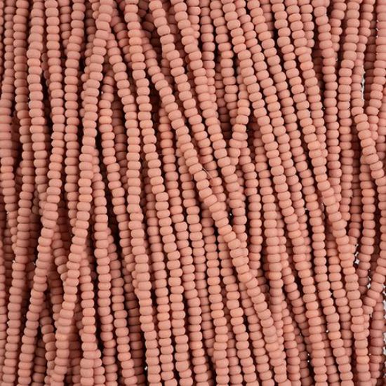 Picture of Size 10/0, Preciosa Czech Seed Beads, PermaLux Dyed Chalk Light Brown Matte, Sold by the Hank
