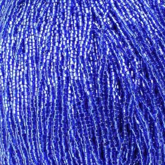 Picture of 2-Cut Size 10/0, Preciosa Czech Seed Bead, Silver-Lined Blue, Sold by the Hank