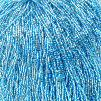 Picture of 2-Cut Size 10/0, Preciosa Czech Seed Bead, Silver-Lined Light Aqua, Sold by the Hank