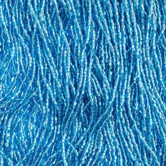 Picture of 2-Cut Size 10/0, Preciosa Czech Seed Bead, Silver-Lined Aqua, Sold by the Hank