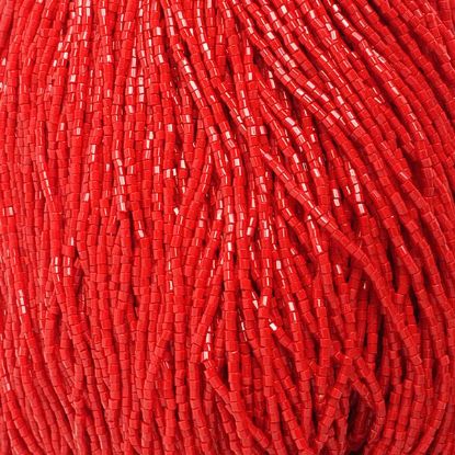 Picture of 2-Cut Size 10/0, Preciosa Czech Seed Bead, Opaque Red, Sold by the Hank