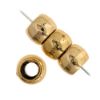 Picture of Plastic Metallic Gold Opaque Crow Beads, 9x6mm<br />100 Beads