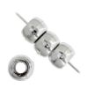 Picture of Plastic Metalized Silver Opaque Crow Beads, 9x6mm<br />100 Beads