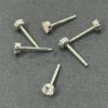 Picture of Sterling Silver 3mm Bezel Cup, Ear Post .036" x 3/8", Sold Per Pair