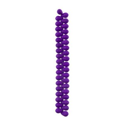 Picture of 6x9mm Czech Glass Bead White Alabaster Velvet Violet, 38 pieces