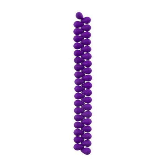 Picture of 6x9mm Czech Glass Bead White Alabaster Velvet Violet, 38 pieces