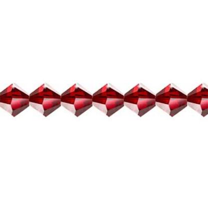 Picture of 6mm Preciosa Bi-Cone, Siam 5in Strand