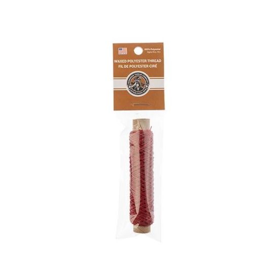 Picture of Red Wax Poly Thread 75 Feet .015 Inch