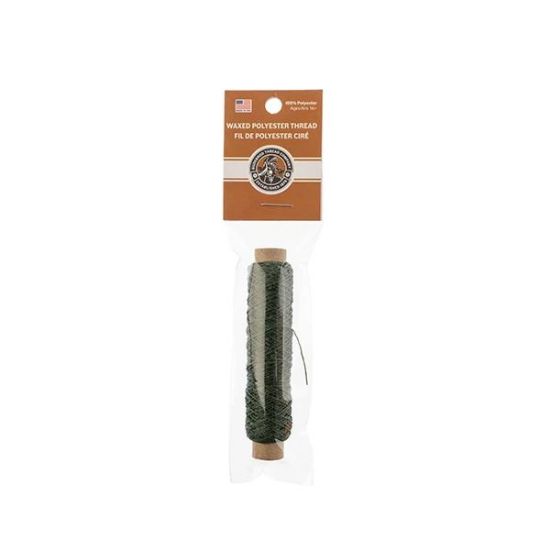 Picture of Olive Wax Poly Thread 75 Feet .015 Inch