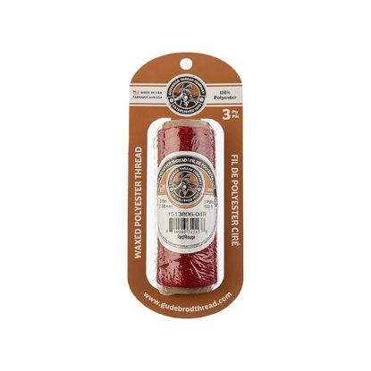 Picture of Red Wax Poly Thread 500 Feet .015 Inch