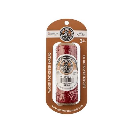 Picture of Red Wax Poly Thread 500 Feet .015 Inch