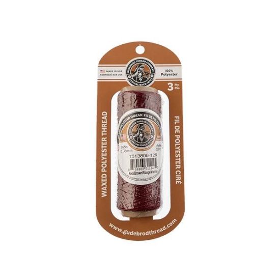 Picture of Maroon Wax Poly Thread 500 Feet .015 Inch