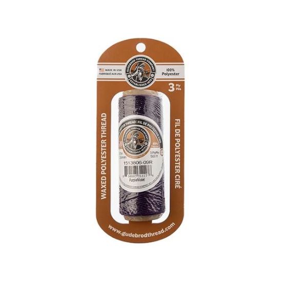 Picture of Purple Wax Poly Thread 500 Feet.015 Inch