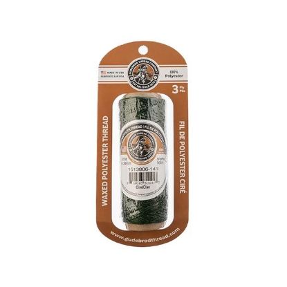 Picture of Olive Wax Poly Thread 500 Feet .015 Inch