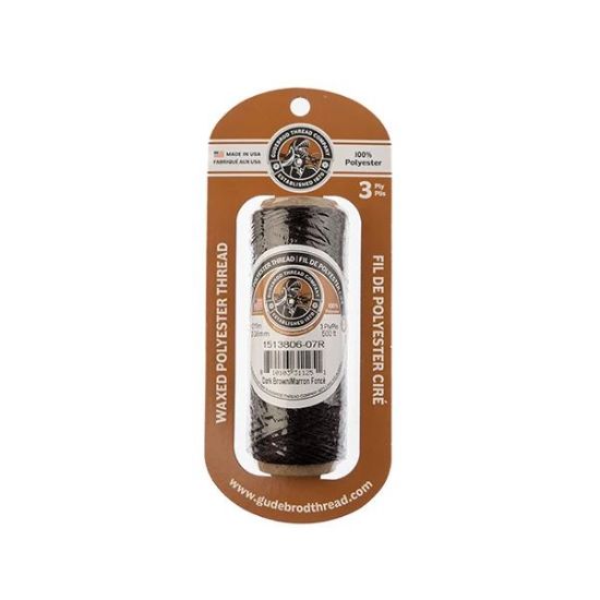 Picture of Dark Brown Wax Poly Thread 500 Feet .015 Inch