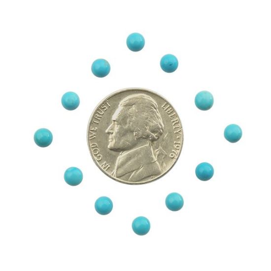 Picture of Enhanced Sleeping Beauty Turquoise Cabochon, 4mm