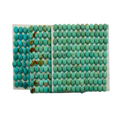 Picture of Turquoise Oval Stabilized Kingman Cabochon 4x6mm