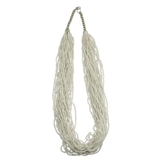 Picture of Multi-Strand White Seed Bead Necklace