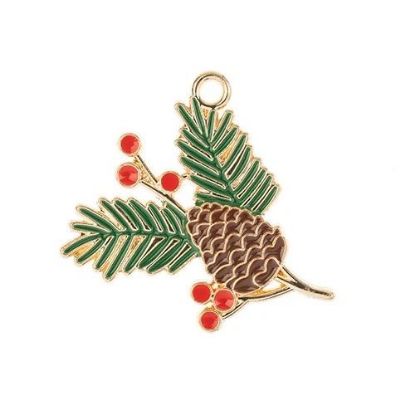 Picture of Sweet & Petite Holiday Charms, 26x29mm Pine Branch, 2 pieces