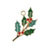 Picture of Sweet & Petite Holiday Charms, 19x34mm Holly Sprig, 2 pieces