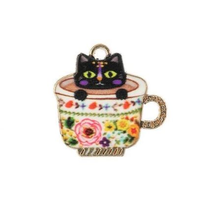 Picture of Sweet & Petite Charms, 23x22mm Teacup Kitten, 4 pieces