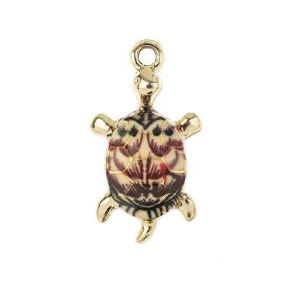 Picture of Sweet & Petite Charms, 24x14mm Turtle Brown, 5 pieces