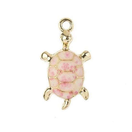 Picture of Sweet & Petite Charms, 24x14mm Turtle Pink, 5 pieces