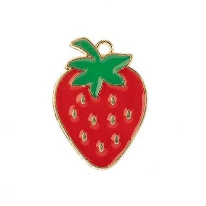 Picture of Sweet & Petite Charms, 27x20mm Strawberry, 5 pieces