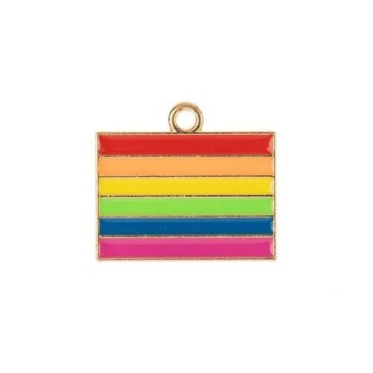 Picture of Sweet & Petite Charms, 17.5x20mm Rainbow Flag, 6 pieces