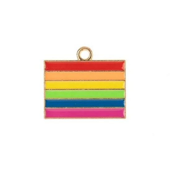 Picture of Sweet & Petite Charms, 17.5x20mm Rainbow Flag, 6 pieces